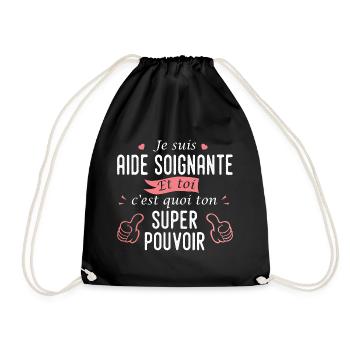 aide soignante profession métier aide soignante - Sac de sport léger - noir - Devant