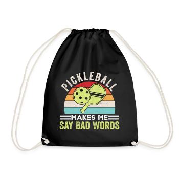 Pickleball Lass mich schlechte Worte sagen - Turnbeutel - Schwarz - Vorne