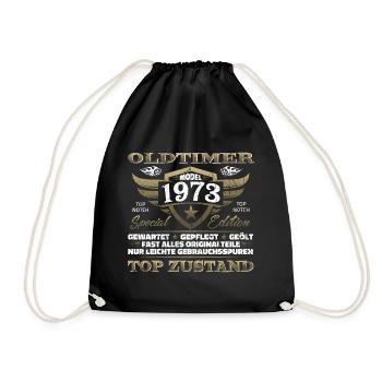 Vintage 1973 Geburtstagsgeschenk – 1973er Lustig - Turnbeutel - Schwarz - Vorne