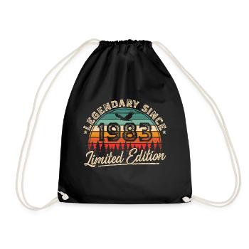 Légendaire depuis 1983 Vintage Vintage Anniversaire - Sac de sport léger - noir - Devant