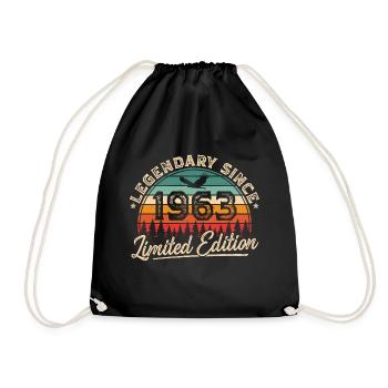 Légendaire depuis 1963 Vintage Vintage Anniversaire - Sac de sport léger - noir - Devant