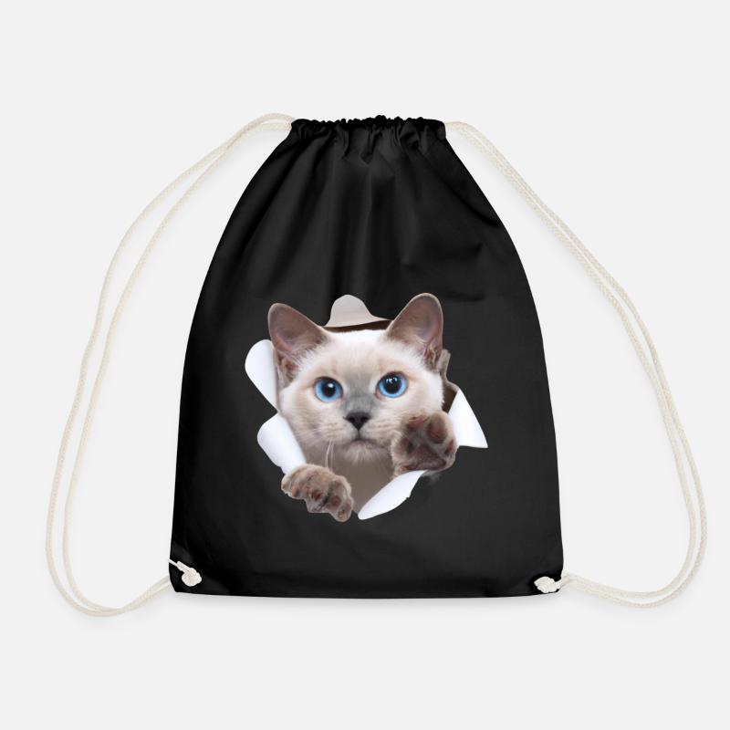 Kitty Pfotenherz - Turnbeutel - Schwarz