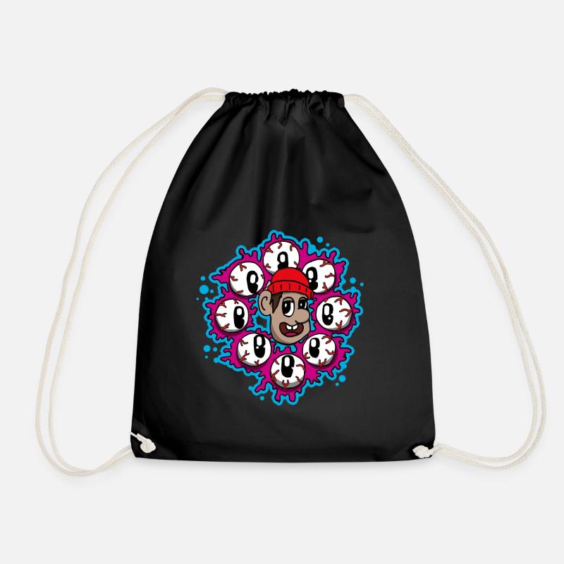 Look at me - Drawstring Bag - black