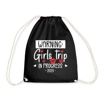 Warning Girls Trip In Progress 2023 - Sac de sport léger - noir - Devant