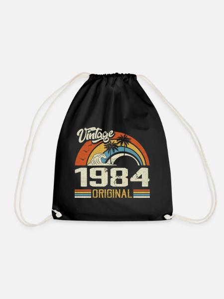 Vintage 1984 Vintage Retro Geburtstagsgeschenk - Turnbeutel - Schwarz