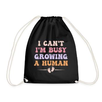 I Can't I'm Busy Growing A Human Pregnant Women - Sac de sport léger - noir - Devant
