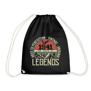 Anniversaire 1941 Vintage 1941 Rétro - Né en 1941 - Sac de sport léger - noir - Devant
