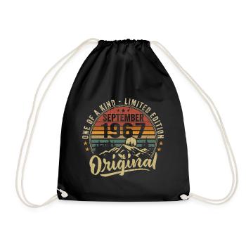 Birthday September 1967 - Born in September 1967 - Drawstring Bag - black - Front