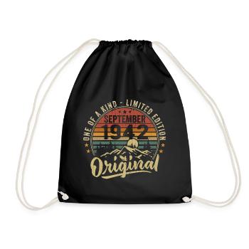 Anniversaire September 1942 - Né en Septembre 1942 - Sac de sport léger - noir - Devant