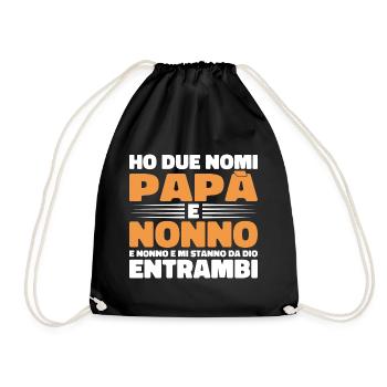 Papa und Opa - Turnbeutel - Schwarz - Vorne