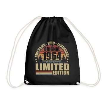 1964 Anniversaire 1964 tenue vintage 1964 Chemise - Sac de sport léger - noir - Devant