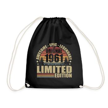1961 Anniversaire 1961 tenue vintage 1961 Chemise - Sac de sport léger - noir - Devant