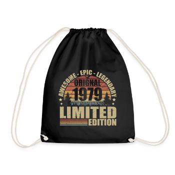 1979 Anniversaire 1979 tenue vintage 1979 Chemise - Sac de sport léger - noir - Devant