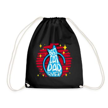 Meilleur cadeau rétro chat papa jamais Kitty Cats - Sac de sport léger - noir - Devant
