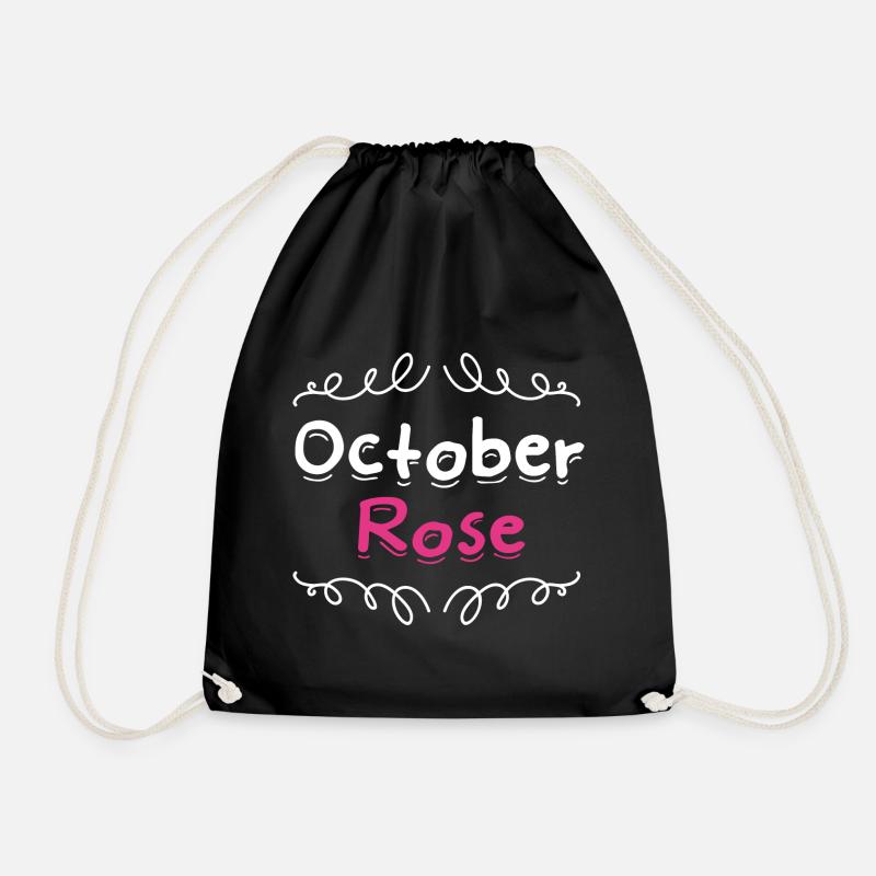 Brustkrebs / rosa Oktober - Turnbeutel - Schwarz
