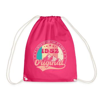 Geburtstagsgeschenk 1952 Frauen | Jahrgang 1952 - Turnbeutel - Fuchsia - Vorne