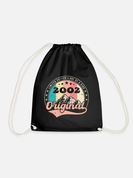 Geburtstagsgeschenk 2002 Frauen | Jahrgang 2002 - Turnbeutel - Schwarz