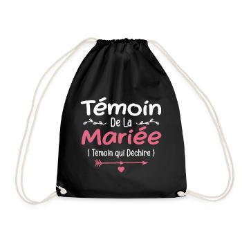 Témoin de la Mariée Témoin qui Déchire - Sac de sport léger - noir - Devant