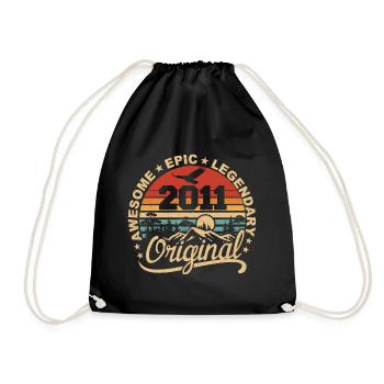 Original 2011 Cadeau Anniversaire 2011 Rétro 2011 - Sac de sport léger - noir - Devant