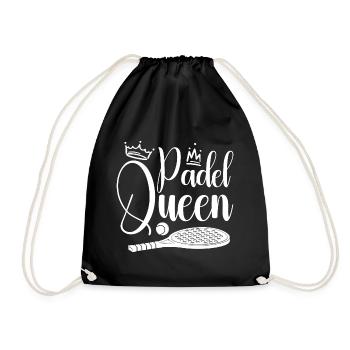 Women Padel Queen Padel Player Tennis Padelist - Drawstring Bag - black - Front