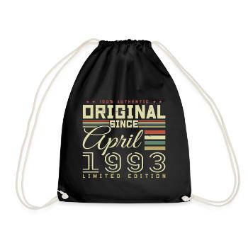 Avril 1993 anniversaire Avril 1993 April 1993 - Sac de sport léger - noir - Devant