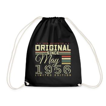 Cadeau Anniversaire Mai 1956, Gift May 1956 - Sac de sport léger - noir - Devant