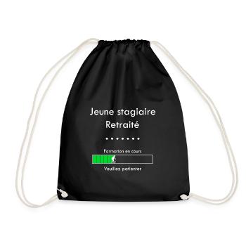 jeune stagiaire retraité - Sac de sport léger - noir - Devant