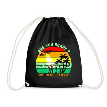 Alien - Are you ready? - UFO-Extraterrestrials - Drawstring Bag - black - Front