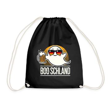 Geist Boo Deutschland Halloween - Turnbeutel - Schwarz - Vorne