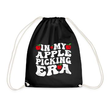 In My Apple Picking Era - Drawstring Bag - black - Front