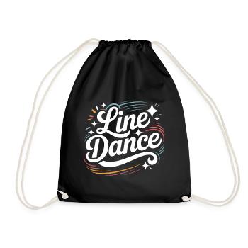 La danse en ligne : mon hobby - ma passion - mon truc - Sac de sport léger - noir - Devant