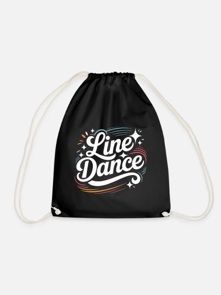 Line Dance mein Hobby - meine Passion - mein Ding - Turnbeutel - Schwarz