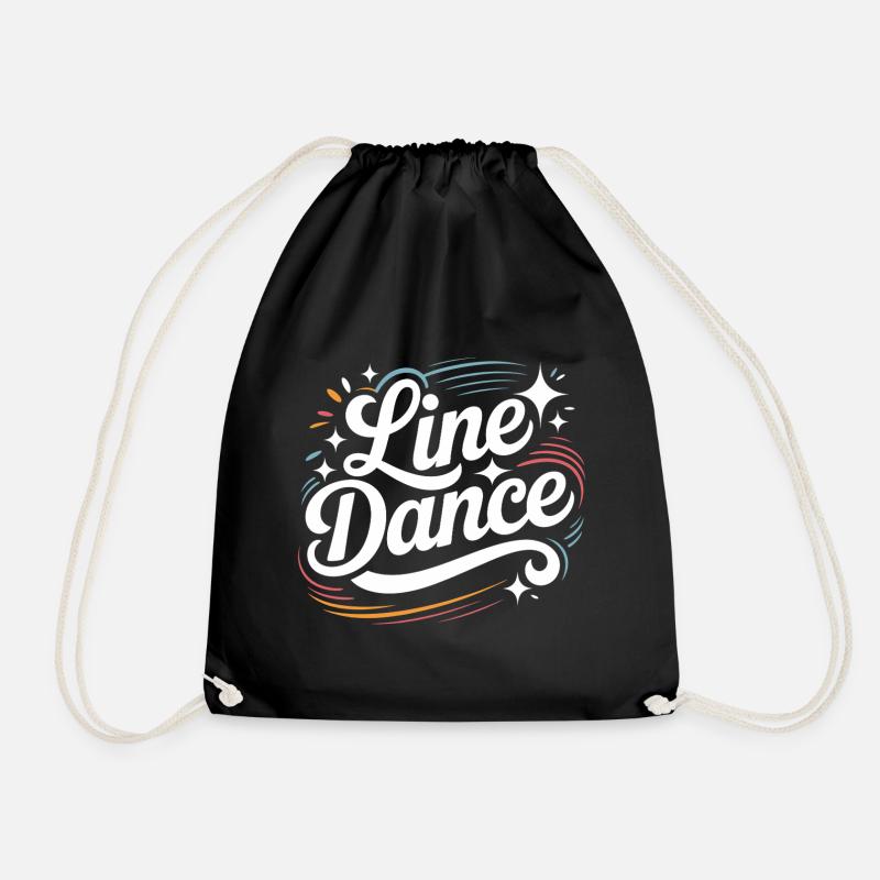 Line Dance mein Hobby - meine Passion - mein Ding - Turnbeutel - Schwarz