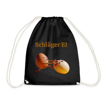 Racket Egg – Bataille d’œufs amusante - Sac de sport léger - noir - Devant