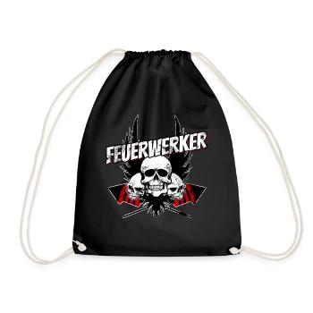 fireworks 05 - Drawstring Bag - black - Front