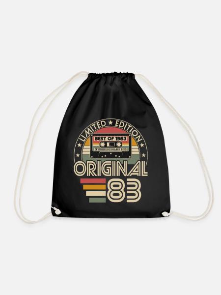 Né 1983 Vintage Anniversaire Rétro - Sac de sport léger - noir