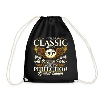 Vintage 1997 25th birthday vintage 97 gift - Drawstring Bag - black - Front
