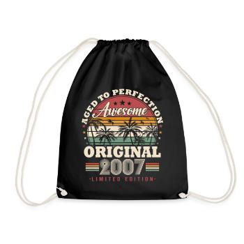 2007 vintage vintage retro cadeau d’anniversaire - Sac de sport léger - noir - Devant