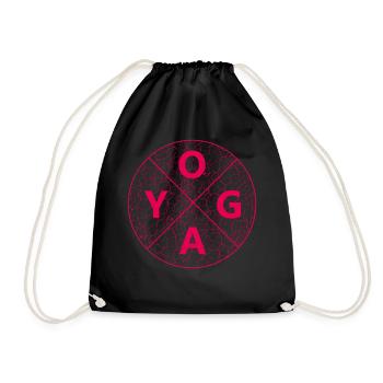 Yoga - Turnbeutel - Schwarz - Vorne