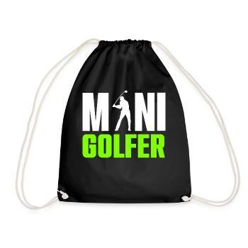 Minigolfer Golf Game Golf Sport Golfer - Turnbeutel - Schwarz - Vorne