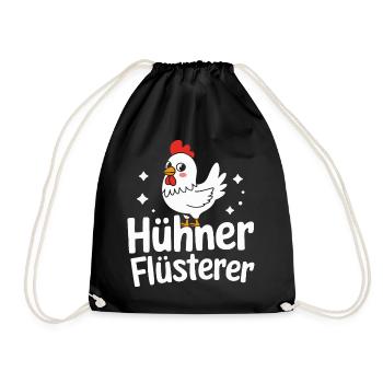 poulet poulets fermier fermier ferme - Sac de sport léger - noir - Devant