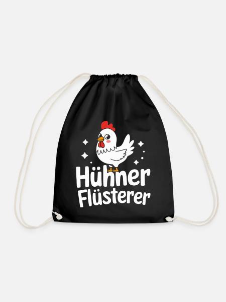 Huhn Hühner Landwirt Bauer Bauernhof - Turnbeutel - Schwarz