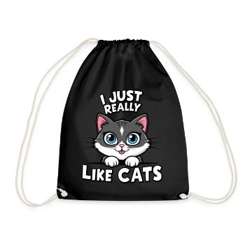 Chat Chats Amoureux Chat Propriétaire Chaton - Sac de sport léger - noir - Devant