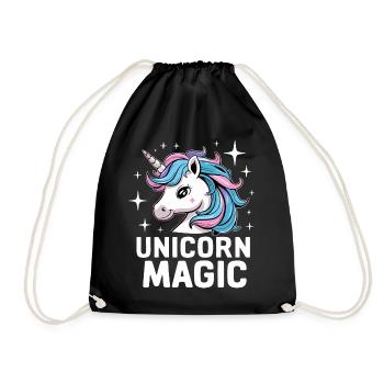 Licorne Licornes Conte de fées Magique - Sac de sport léger - noir - Devant