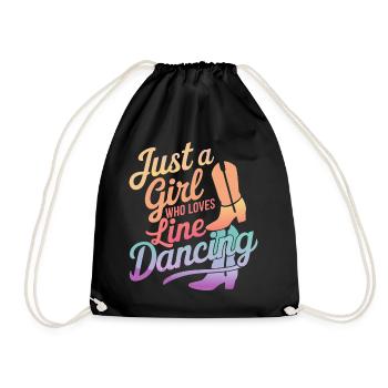 Line Dancing Dancing Dancers - Drawstring Bag - black - Front