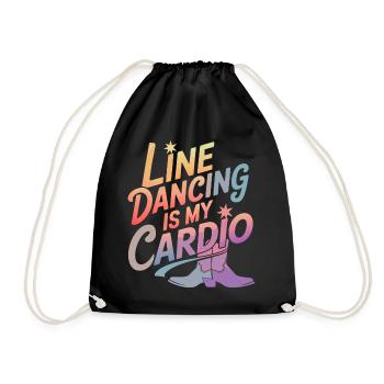 Danse en ligne Danseurs - Sac de sport léger - noir - Devant