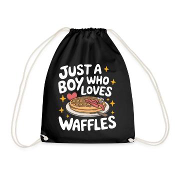 Gaufres Bonbons pour le petit-déjeuner - Sac de sport léger - noir - Devant