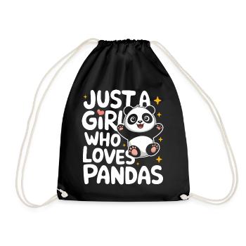 Panda Bear Panda Animal Pandas - Drawstring Bag - black - Front