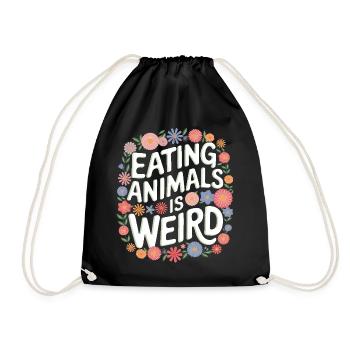 Vegetarian Vegan Veggie Vegetarian - Drawstring Bag - black - Front