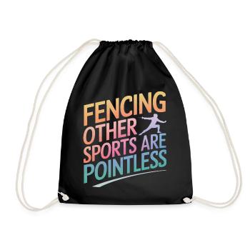 Fencing Fencers - Drawstring Bag - black - Front